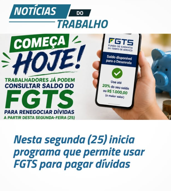 Trabalhadores já podem consultar saldo do FGTS para renegociar dívidas