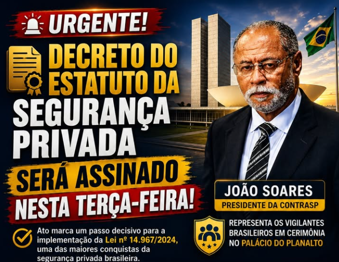 Um dos momentos mais importantes da história recente da segurança privada brasileira acontece nesta terça-feira (09), em Brasília.
